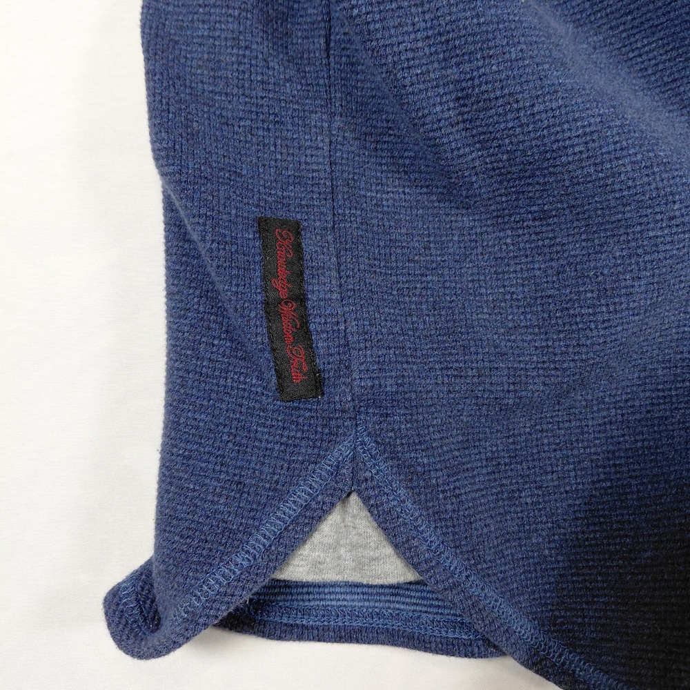 Robert Graham Mens 2XL Blue Waffle Knit 1/4 Zip Pullover Sweater Cotton - Picture 6 of 14